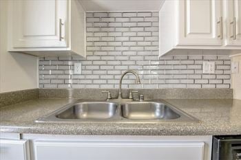 Subway tile backsplash